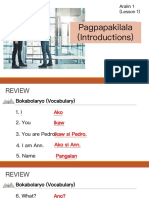 Filipino For Foreign Learners: Pagpapakilala 1