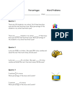 Grade 5 Percents Math Word Problems-1