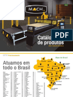 Mapa do Brasil com locais de atuação da empresa