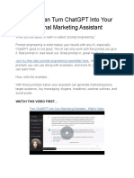 Turn ChatGPT Into Your Marketing Assistant