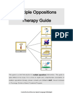 Multiple Oppositions Therapy Guide: Created by David Newman Speech-Language Pathologist