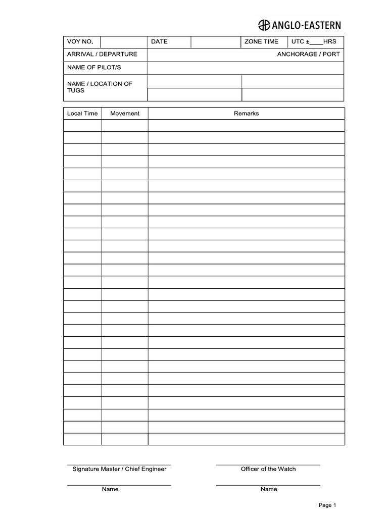 Movement Log | PDF