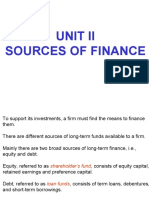 Unit Ii Sources of Finance