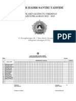 Daftar Hadir Santri Tahfidz Ustadz Afif