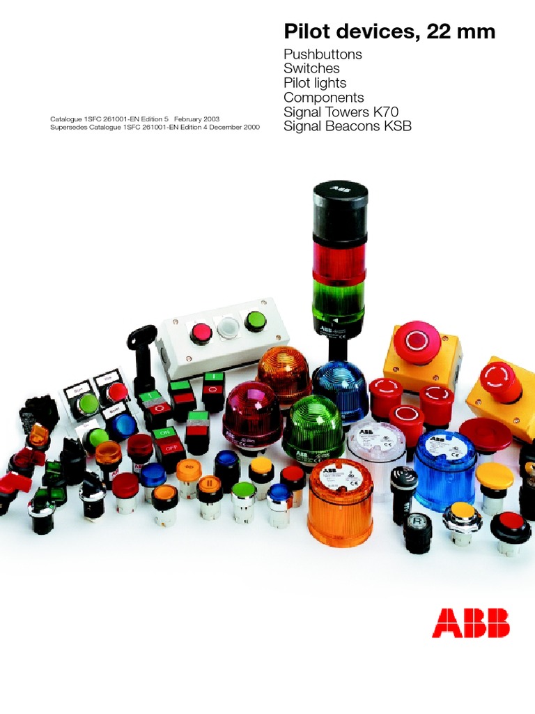 ABB Pilot Devices Catalogue Overview | PDF | Switch | Electrical Wiring