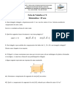 Ficha de Revisão para o Teste 3 - TeorPitág - Vetores