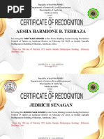 Final - Certificate of Recognition For Winners and Coaches Festival of Talents Feb. 20,2023