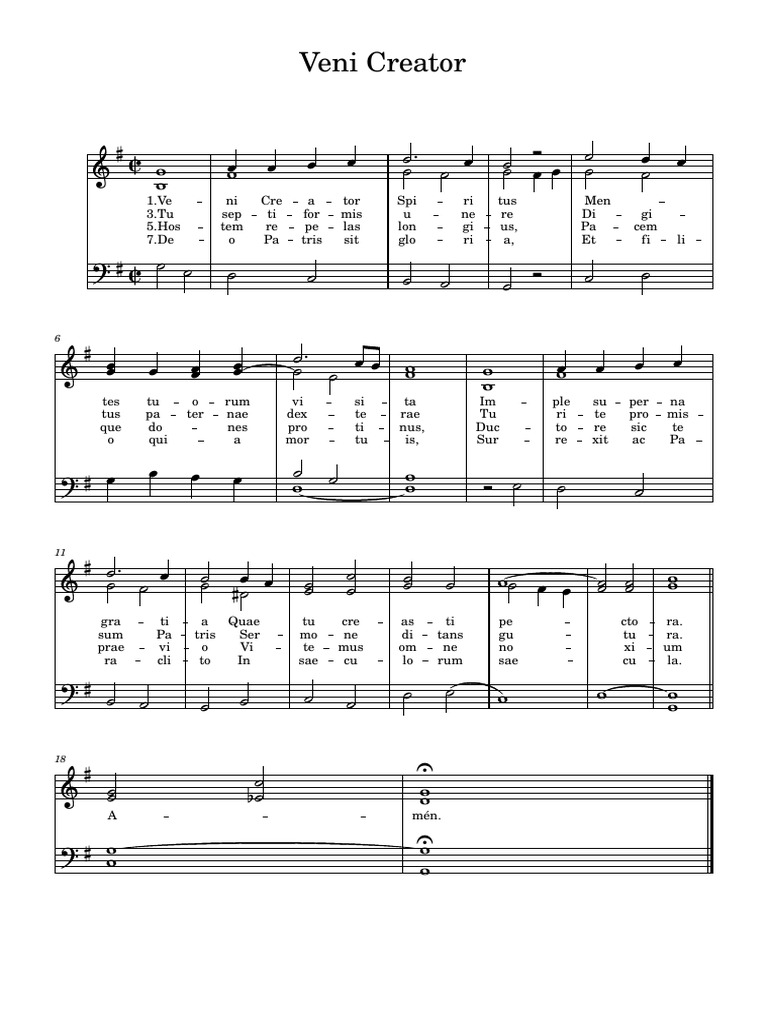 Veni Creator Pdf