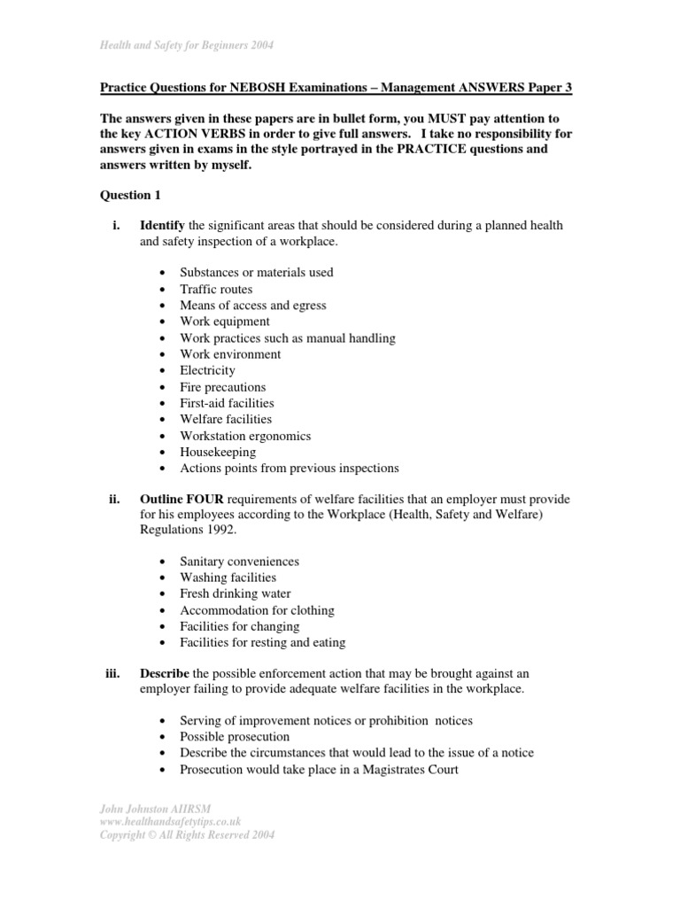 Management Style Answers - Paper - 3 | PDF | Occupational Safety And ...