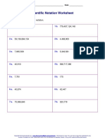 Place Value Scientific Notation Worksheet