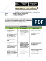 Informe Del Plan de Señalizacion y Evacuacion