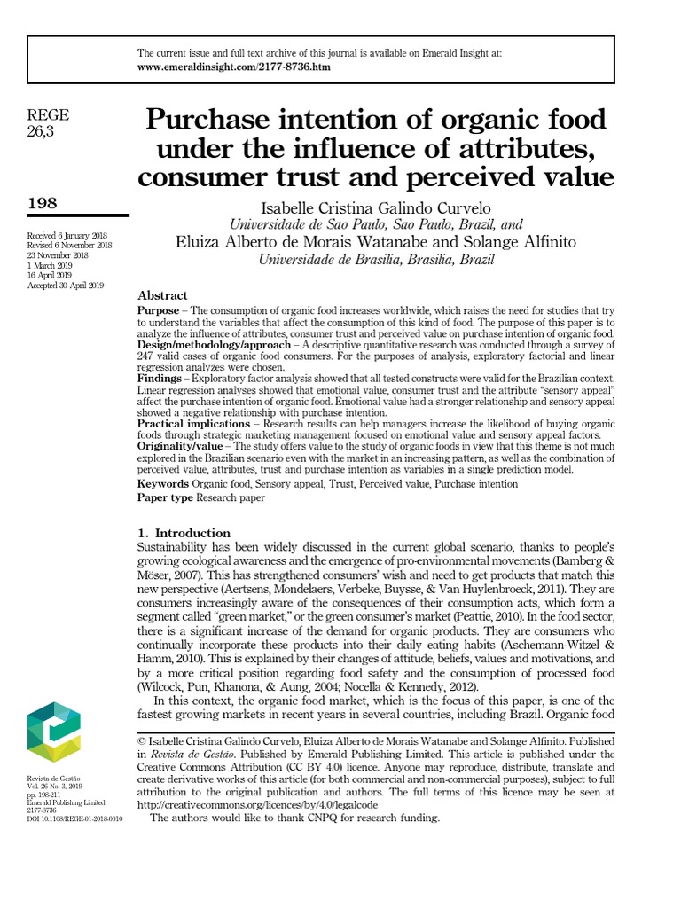 SPPP 3 PDF Organic Foods Behavior