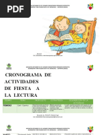 Cronograma de Actividades de Fiesta A La Lectura Fami Toledo Plata