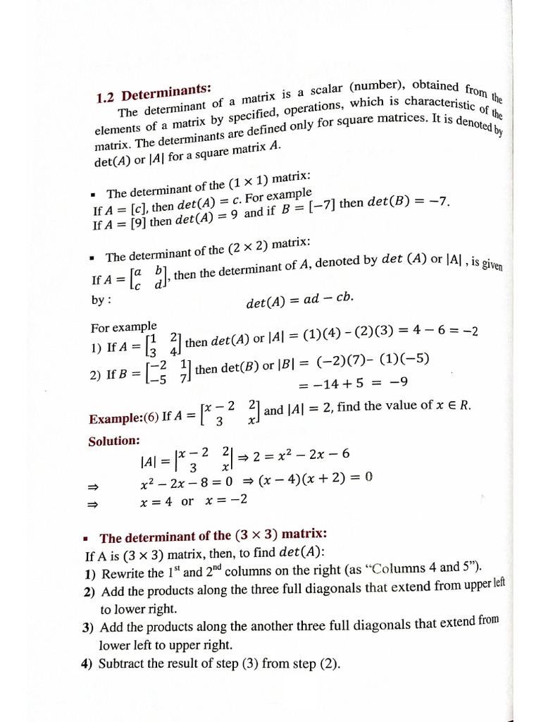 Matrices Pdf