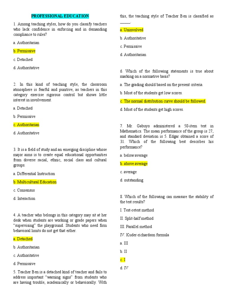 Drill Prof Ed Pdf Learning Teachers