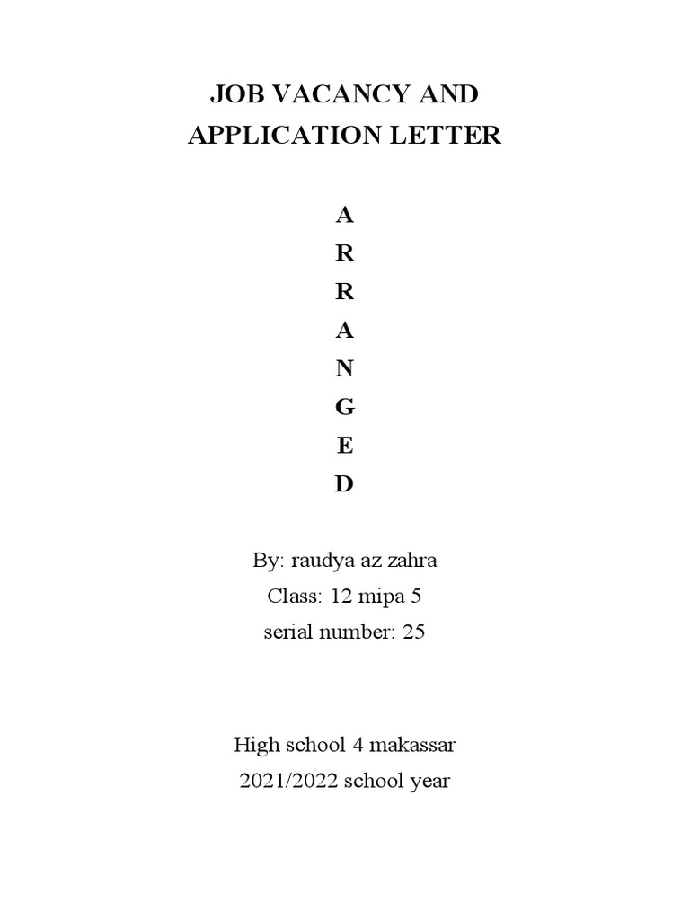 JOB VACANCY (Bing) | PDF