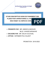 Etude Descriptive Soins de Pansement Des Plaies Post-Operatoires A L'Hopital Ibn Sina Rabat Au Service Chirurgie