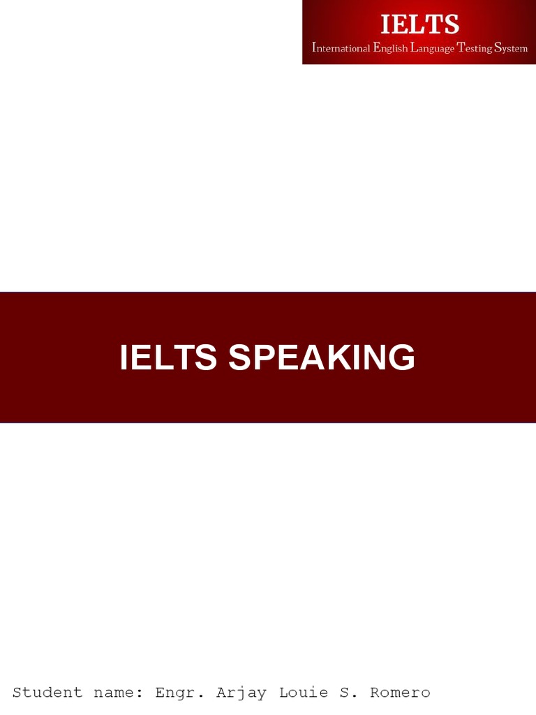IELTS Speaking Handout - AC | PDF | International English Language ...