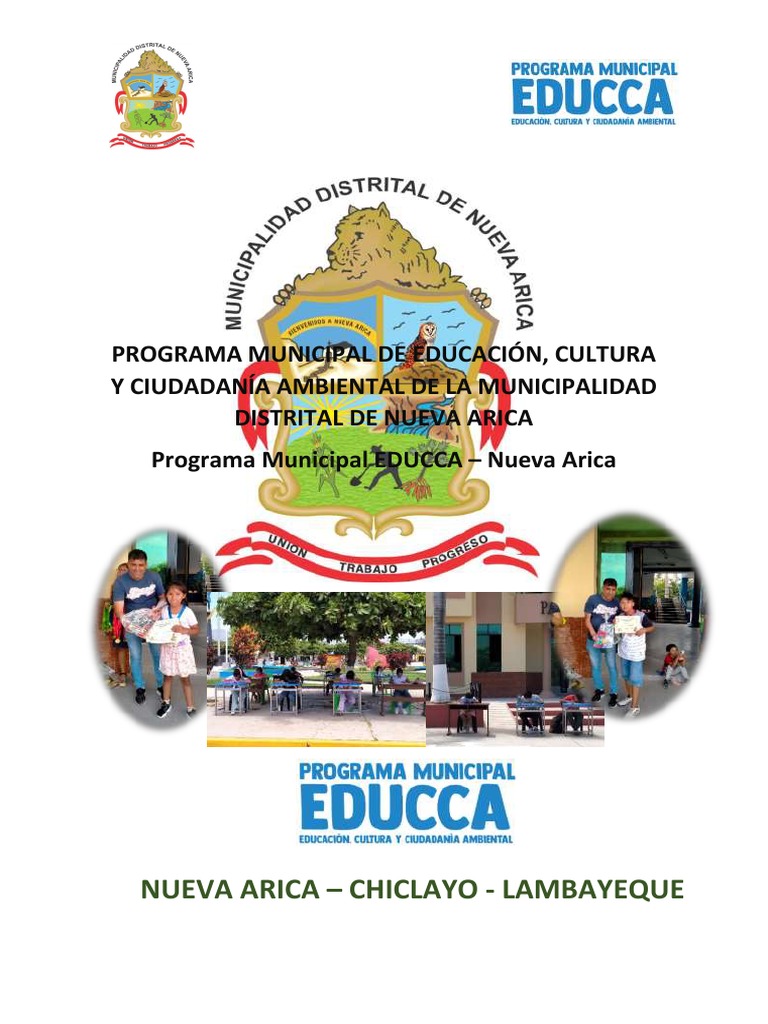 Programa EDUCCA: Educación Ambiental en Nueva Arica | PDF | Entorno ...