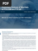 FTX PRelminary Analysis of Shortfalls at