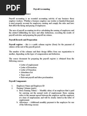 Payroll Accouting
