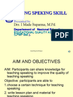 Teaching Speaking Techniques