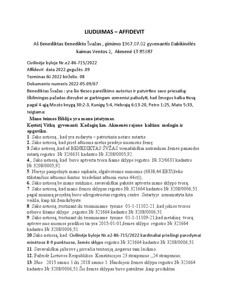 AFFIDEVIT | PDF