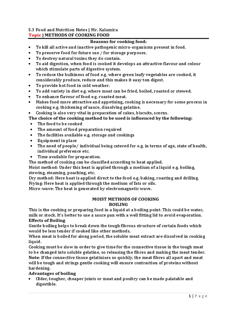 02 s 3 fn notes foods and methods of cooking pdf roasting milk
