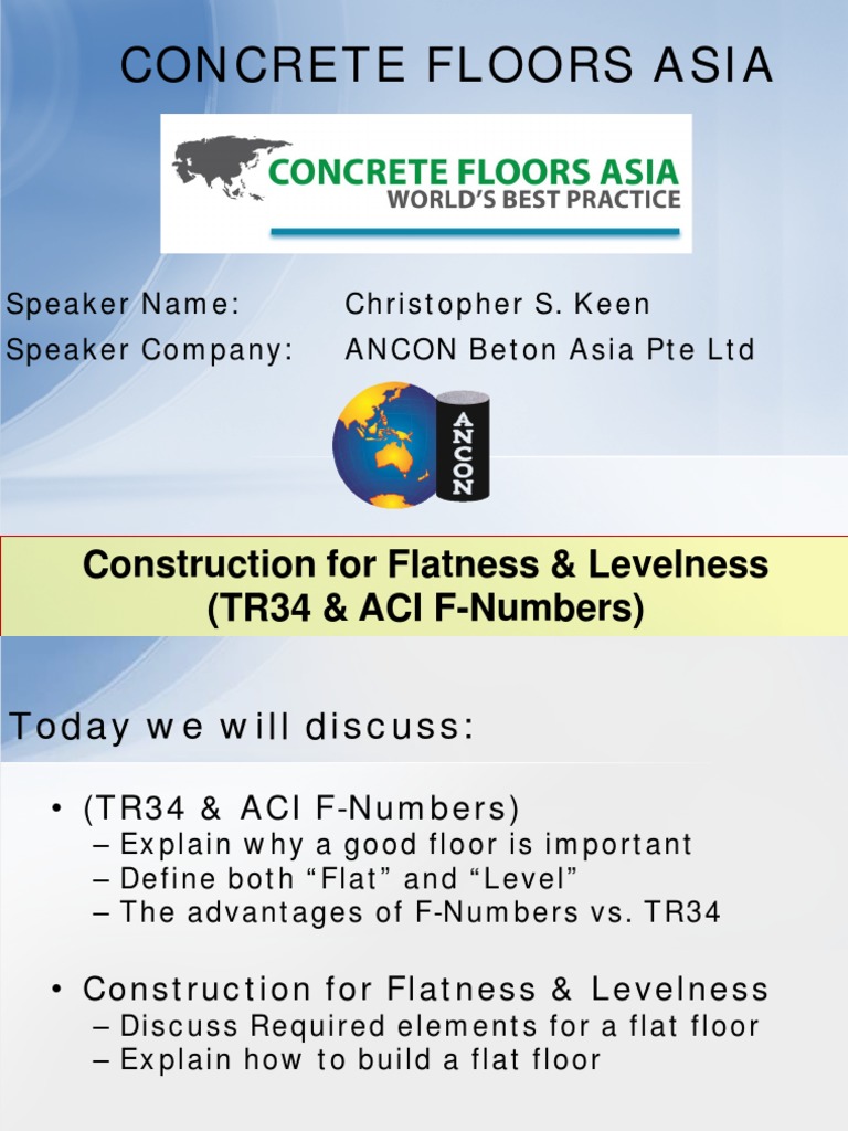 Construction For Flatness & Levelness C.Keen 150413 Part 4A PDF