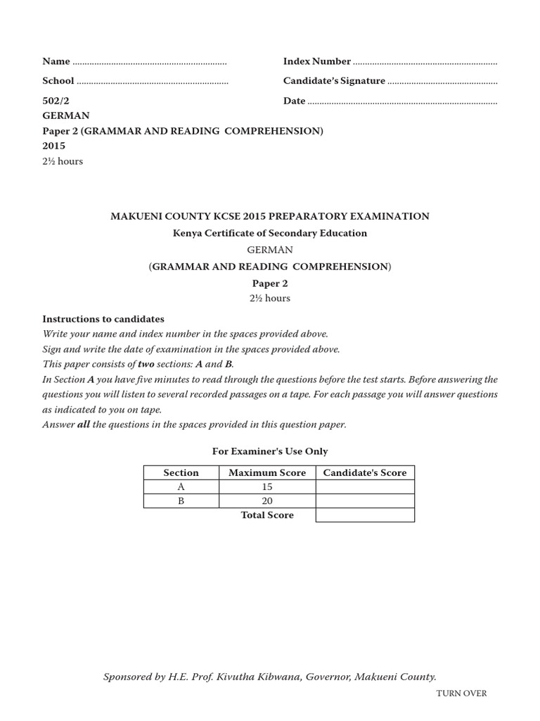 German Paper 2 | PDF