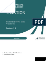 TAXATION LECTURES FUNDAMENTALS AND CLASSIFICATION