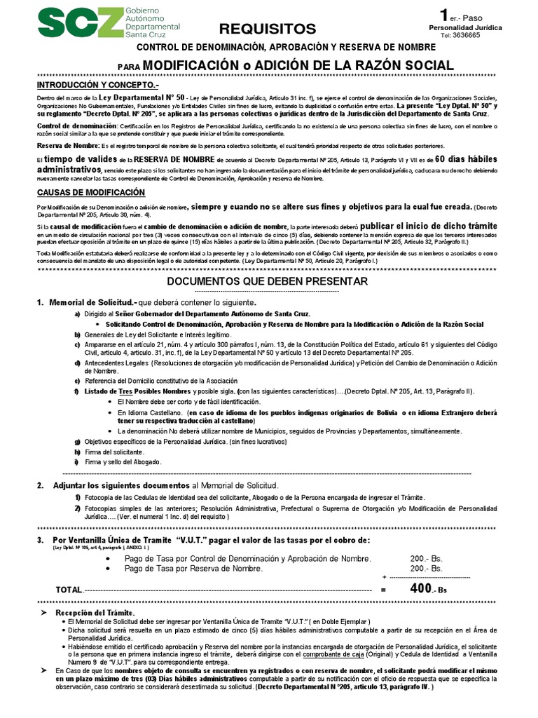 Modificacion y Adicion A La Razon Social | Descargar gratis PDF ...