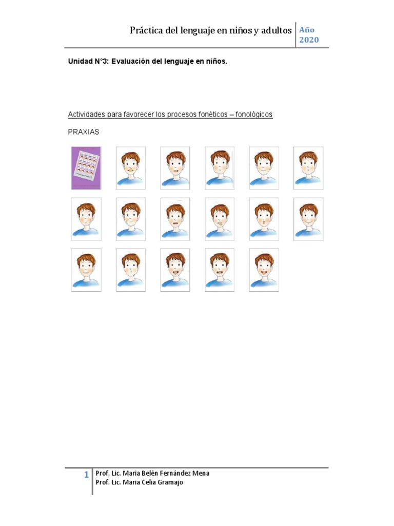 Actividades de Los Niveles Fonético-Fonológico | PDF | Voz humana ...