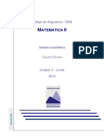 Limite y Continuidad - Matematica II