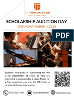 Music Audition Day Poster