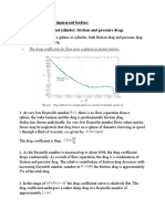 B) Fluid Flow About Immersed Bodies:: Flow Over A Sphere and Cylinder: Friction and Pressure Drag