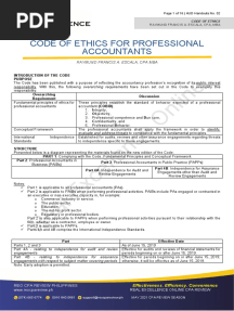 Code of Ethics For Professional Accountants