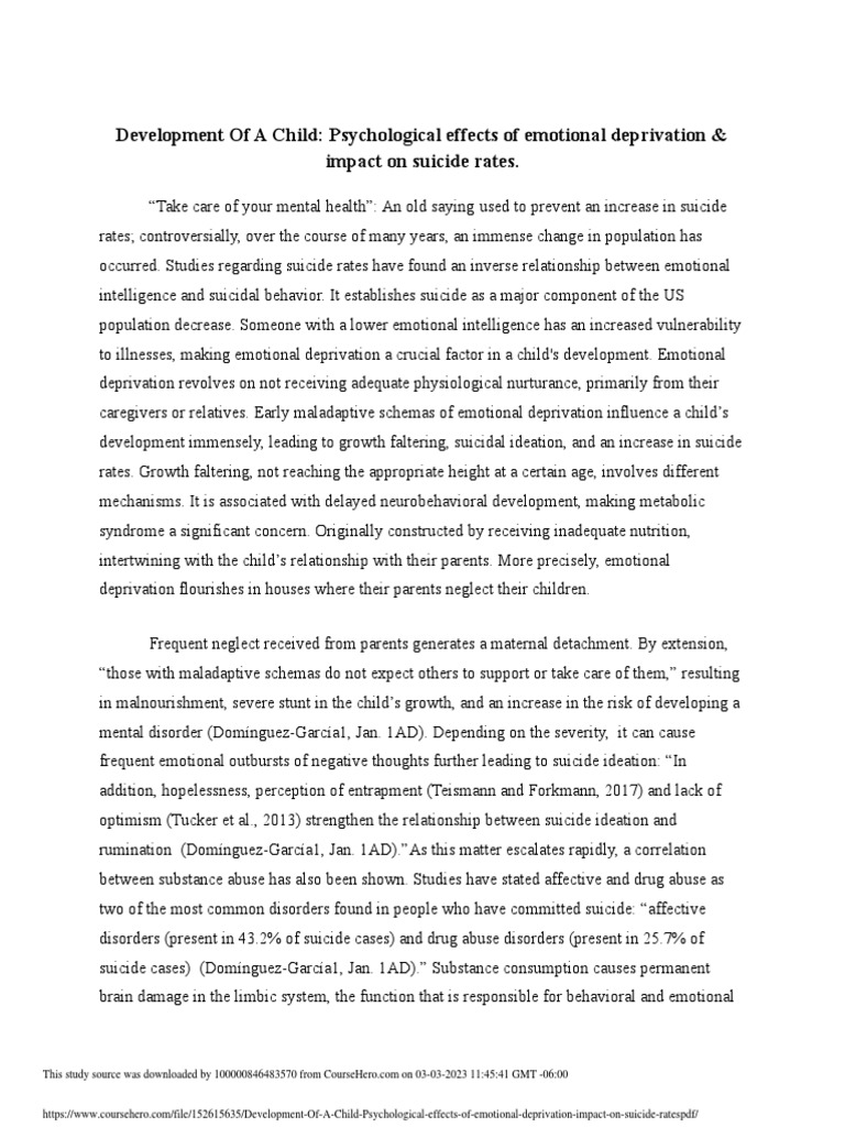 Child Neglect Effects On Child Development