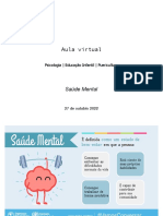 Aula virtual sobre saúde mental na educação infantil