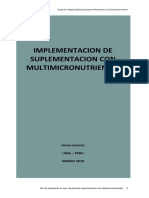Implementación de suplementación con multimicronutrientes