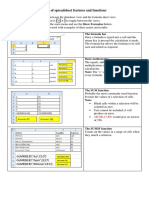 Spreadsheet features and functions reference chart