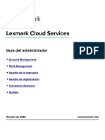 Lexmark CloudServices AdminGuide Es