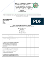 Effectiveness of Modular Learning Method