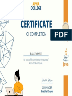 Certificate Placement Course Java Alpha 6386f5566d2018826b07c340