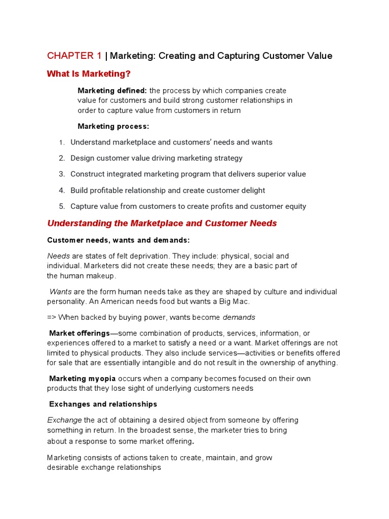 Marketing Strategies for Customer Value | PDF | Marketing | Sales
