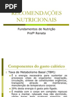 RECOMENDAÇÕES NUTRICIONAIS - aula