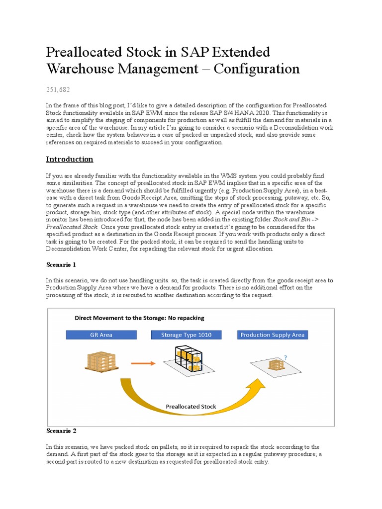 SAP EWM Deconsolidation Configuration Guide | PDF | Warehouse | Supply ...