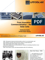 From Innovation To Commercialization - The Story of Solar Cells