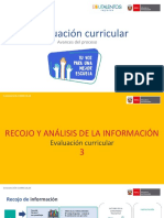 Evaluación curricular avances proceso