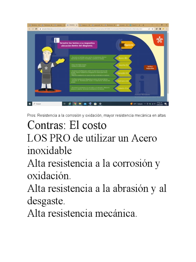 Pros y Contras del Acero Inoxidable | PDF | Acero | Rieles